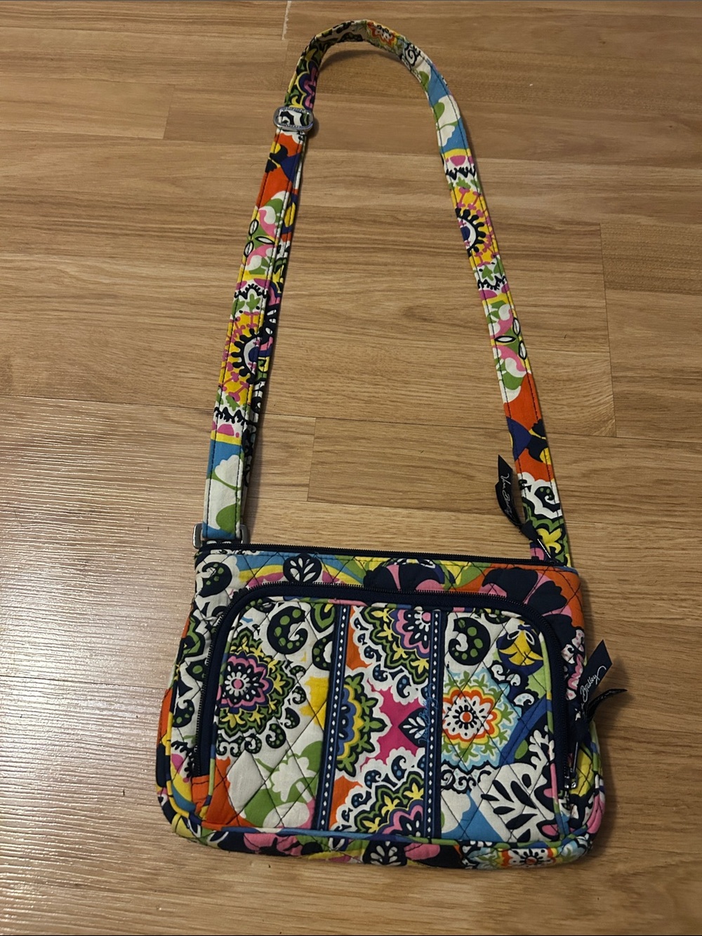 Vera Bradley Quilted Crossbody in Multicolor Floral Print